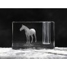 Porte-plume en cristal avec un cheval, souvenir, décoration, édition limitée, ArtDog