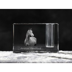 American Warmblood, porte-plume en cristal avec un cheval, souvenir, décoration, édition limitée, ArtDog
