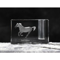 Barb horse, crystal pen holder with horse, souvenir, decoration, limited edition, Collection