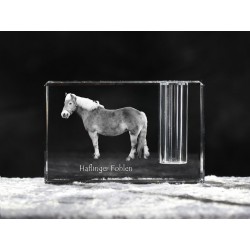 Haflinger, crystal pen holder with horse, souvenir, decoration, limited edition, Collection
