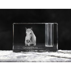 Camargue horse, crystal pen holder with horse, souvenir, decoration, limited edition, Collection