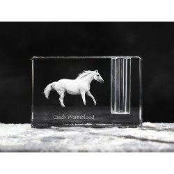 Czech Warmblood, crystal pen holder with horse, souvenir, decoration, limited edition, Collection